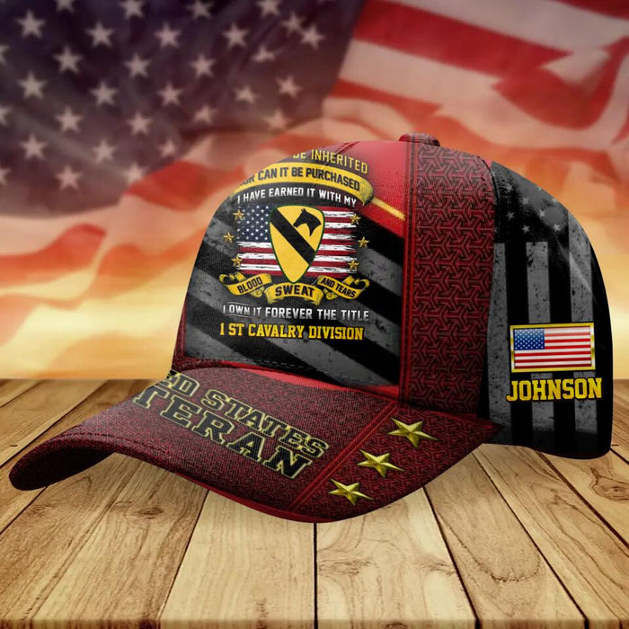 Custom Personalized United States Veteran Baseball Cap - Gift Idea For Veteran/ Birthday Gift - It Cannot Be Inherited Nor Can It Be Purchased