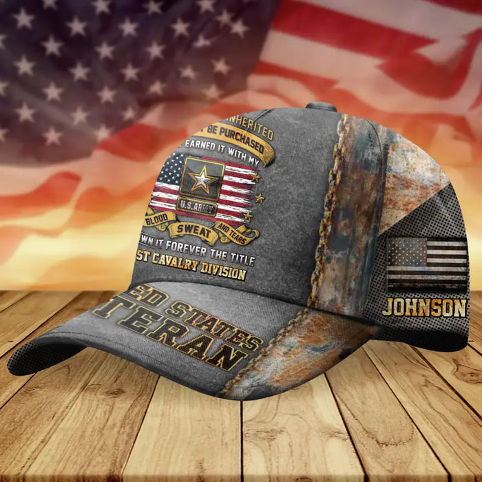 Custom Personalized United States Veteran Baseball Cap - Gift Idea For Veteran/ Birthday/ Independence Day Gift - It Cannot Be Inherited Nor Can It Be Purchased