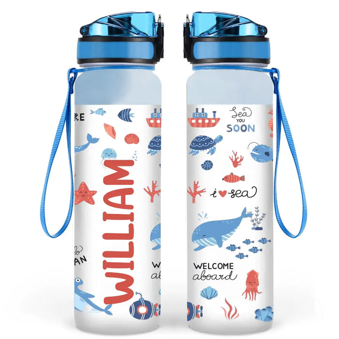 Custom Personalized Kid Tracker Bottle - Back-To-School/Birthday Gift for Kids