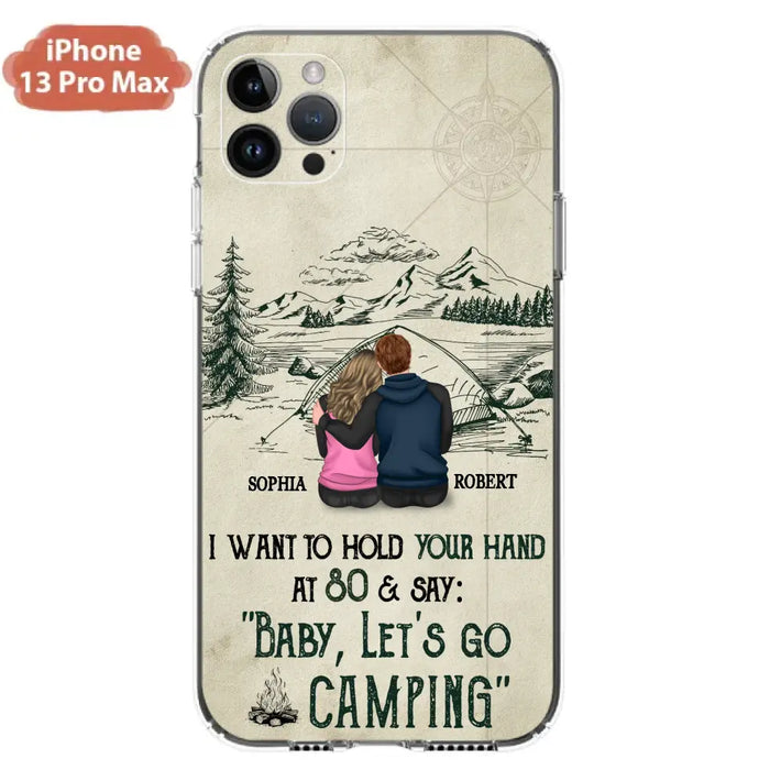 Custom Personalized Couple Phone Case - Gift Idea For Couple - Case For iPhone/Samsung - Baby Let's Go Camping