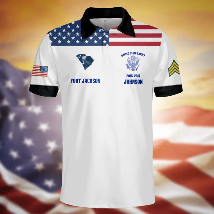 Custom Personalized Veteran All-Over Print Polo Shirt - Gift Idea For Veteran