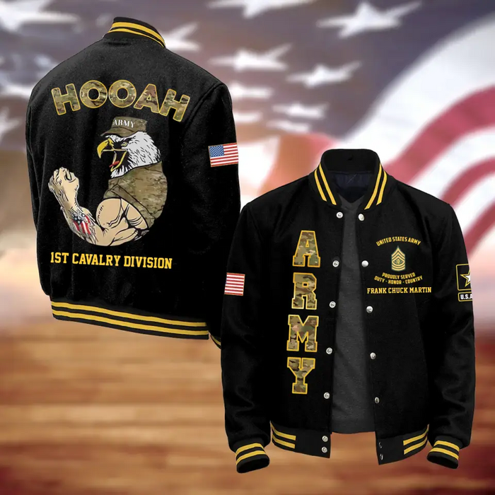 Custom Personalized Veteran Jacket - Gift Idea For Veteran/ Father's Day/ Birthday Gift - Proudly Served Duty Honor Country