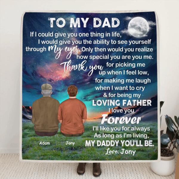 Personalized Gift For Father's Day Blanket - Best Gift From Son/ Daughter To Dad