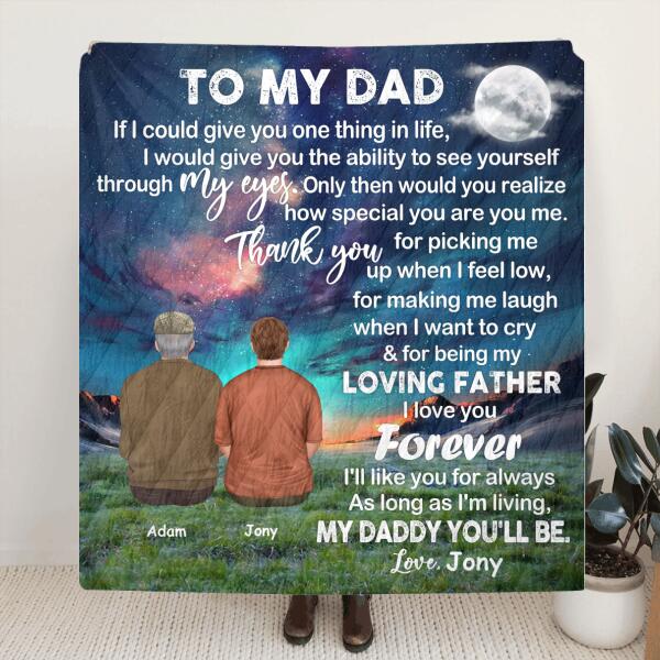 Personalized Gift For Father's Day Blanket - Best Gift From Son/ Daughter To Dad