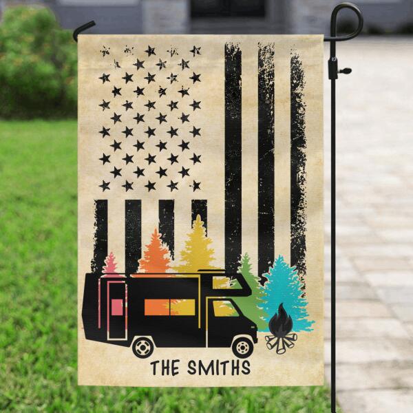 Personalized Camping Flag Sign - Best Gift For Family - Personalized Garden Flag
