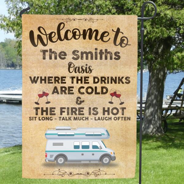 Custom Personalized Camping Flag - Best Gift For Camping Lovers - Welcome To The Smiths