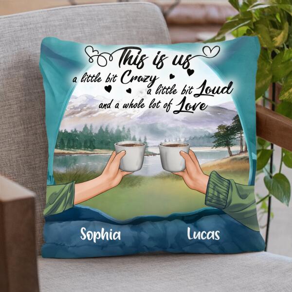 Personalized Camping Pillow Cover, Cushion Cover - This is us A little crazy - 619Z6N