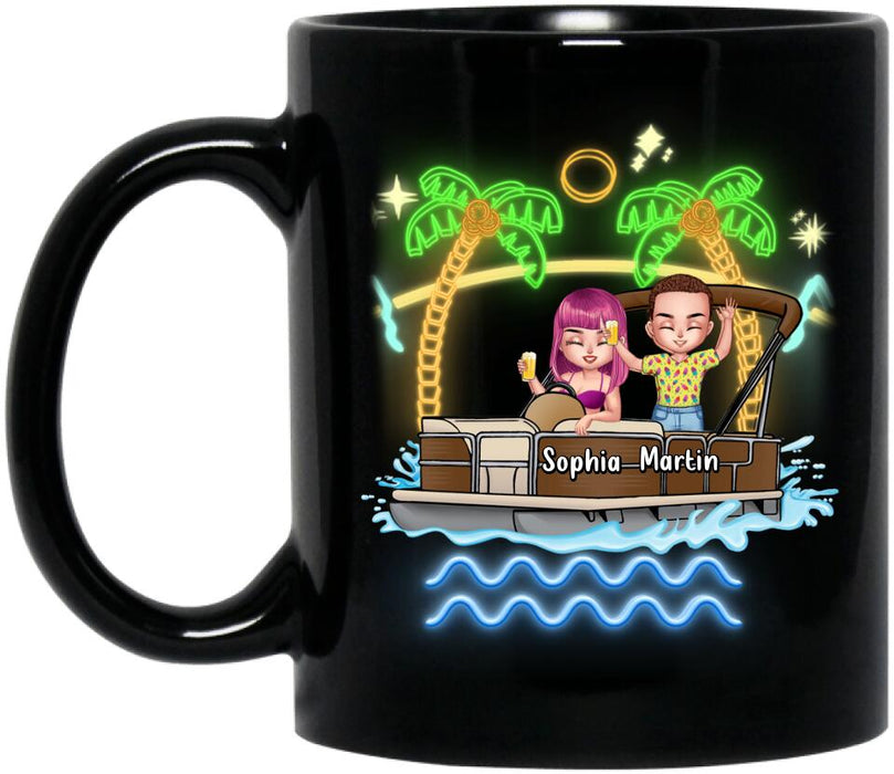 Personalized Pontoon Friends Coffee Mug - Up to 4 People - Gift Idea For Friends - There Are Two Absolutes In Life Pontoon Friends And Alcohol