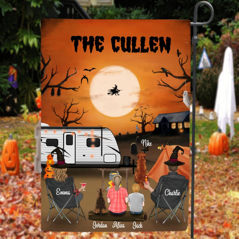 Personalized Halloween Camping Flag - Best Gift For Family/Couple/Friends - Family's Name - GGO9YP