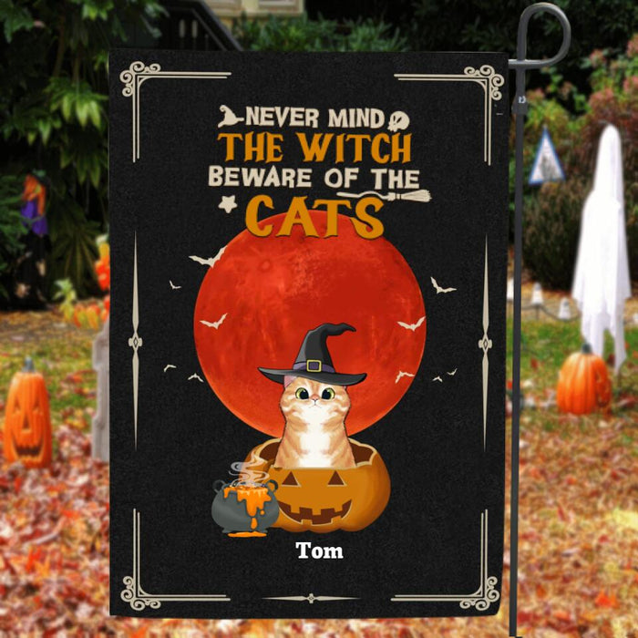 Custom Personalized Halloween Cats Flag - Upto 5 Cats - Best Gift For Cat Lovers - 3QH5BH