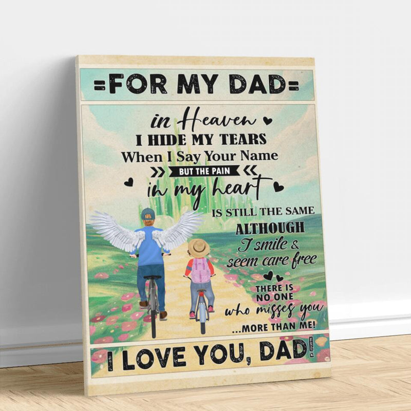 Personalized My Dad Canvas - Gift Idea For Father's Day - For My Dad