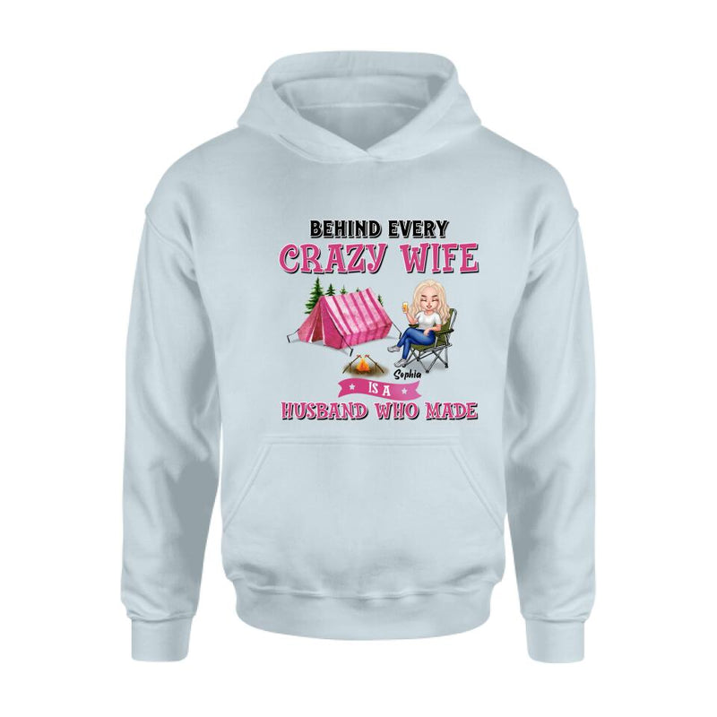 Personalized Camping Queen Shirt - Gift Idea For Camping Lovers/Mother's Day - I Am A Spoiled Camping Lady, It's My Husband's Fault Because He Treats Me Like Queen