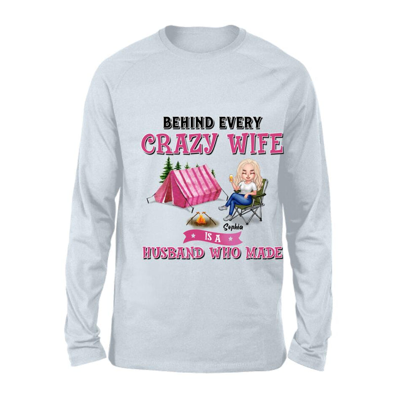 Personalized Camping Queen Shirt - Gift Idea For Camping Lovers/Mother's Day - I Am A Spoiled Camping Lady, It's My Husband's Fault Because He Treats Me Like Queen