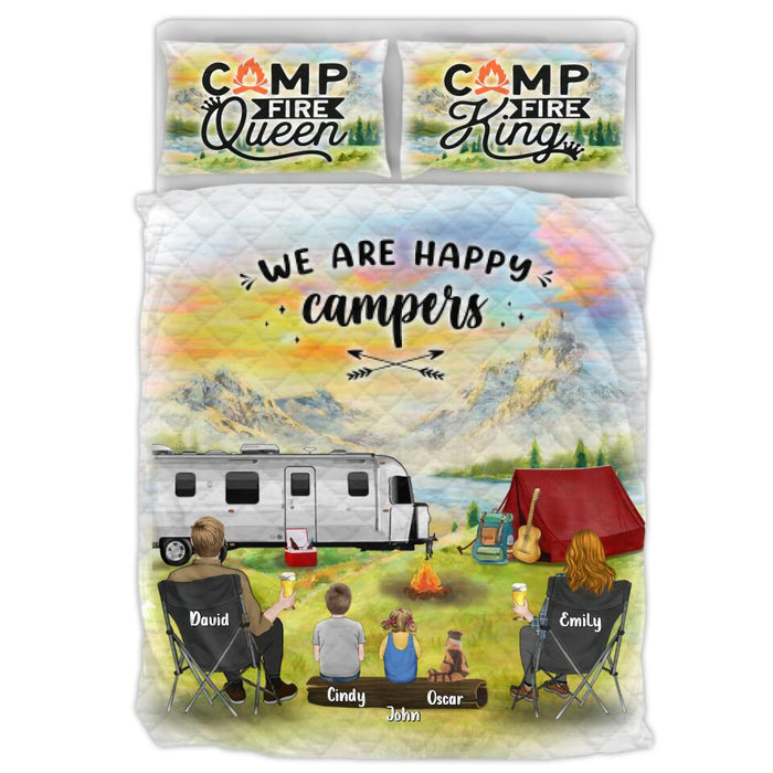 Custom Personalized Camping Quilt Bed Sets - Gift Idea For Mother's Day/ Father's Day - We Are Happy Campers