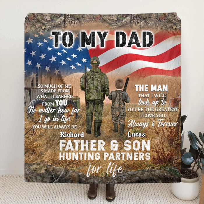 Custom Personalized Hunting Single Layer Fleece/ Quilt - Gift Idea For Father's Day 2023 - I Love You Always & Forever