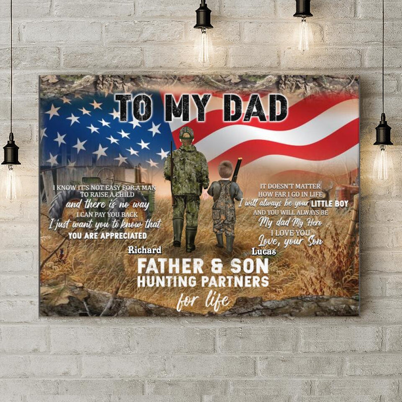 Personalized Hunting Canvas - Gift Idea For Father's Day 2023/Hunting Lover - To My Dad I Love You