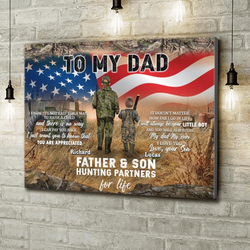 Personalized Hunting Canvas - Gift Idea For Father's Day 2023/Hunting Lover - To My Dad I Love You