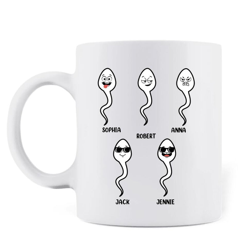 Personalized Father's Day Coffee Mug- We're Glad We Came Out Of Yours