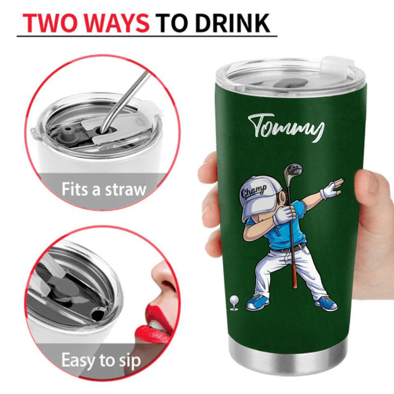 Personalized Golf Tumbler - Father's Day Gift Idea For Golf Lover/Dad/Brother/Grandpa