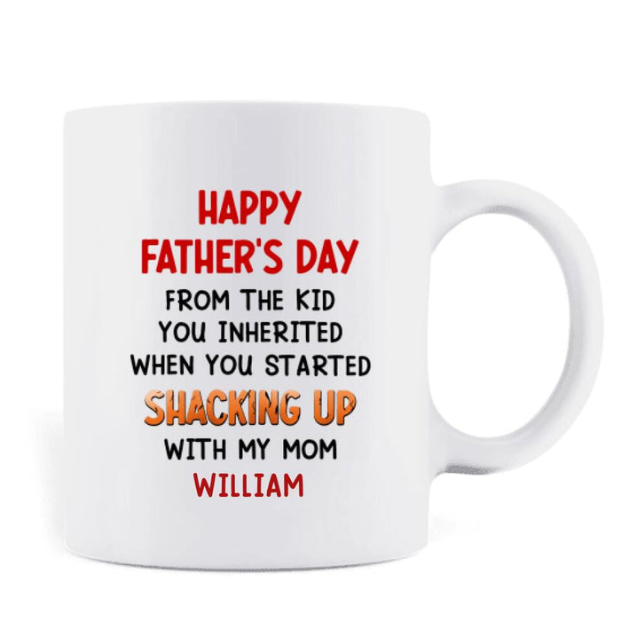 Custom Personalized Step Father Coffee Mug - Gift Idea For Father's Day - Even Though I'm Not From Your Sack I Know You've Still Got My Back