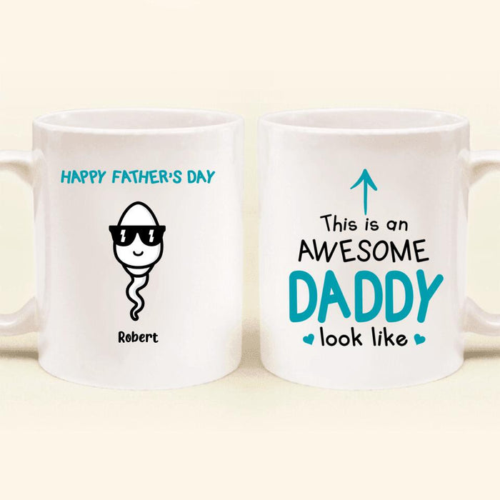 Custom Personalized Happy Father's Day Coffee Mug - Upto 7 Kids - Father's Day Gift Idea