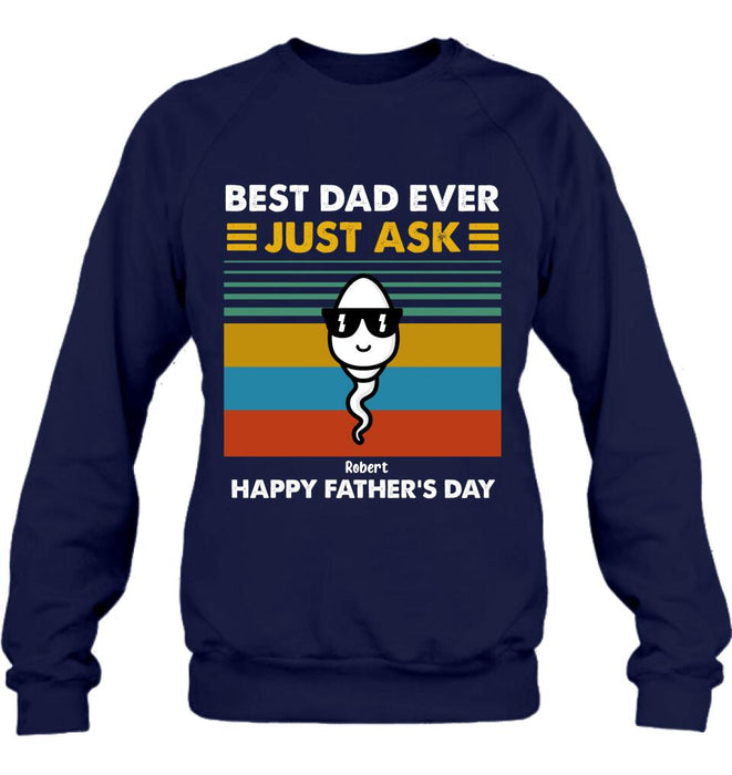 Personalized Father's Day Shirt/ Pullover Hoodie - Up to 7 Kids - Father's Day Gift Idea - Best Father Ever