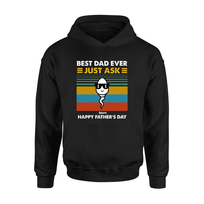 Personalized Father's Day Shirt/ Pullover Hoodie - Up to 7 Kids - Father's Day Gift Idea - Best Father Ever