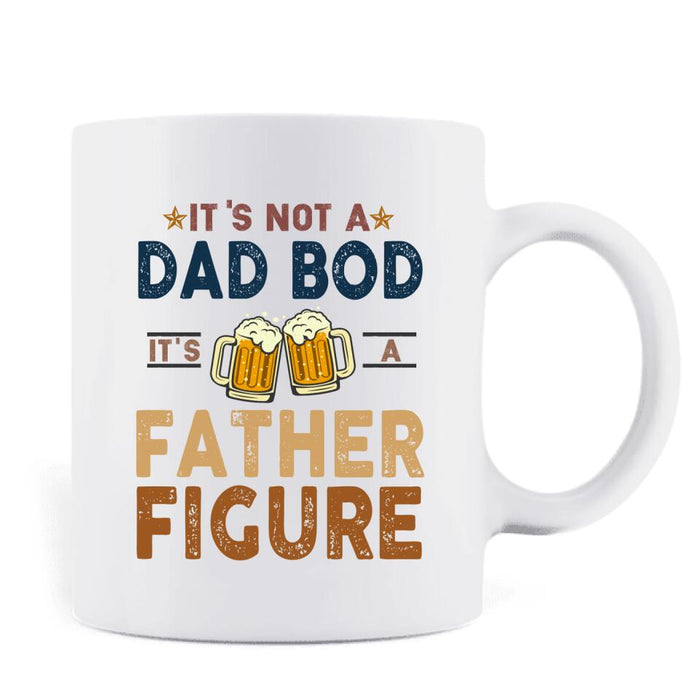 Custom Personalized Camping Dad Drunk Coffee Mug - Gift Idea For Father's Day - It's Not A Dad Bod It's A Father Figure