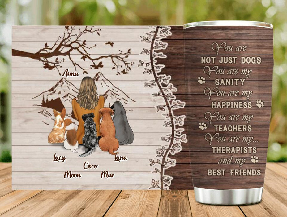 Custom Personalized Pet Mom/ Dad Tumbler - Gift Idea For Pet Lover with up to 5 Pets - You Are My Sanity