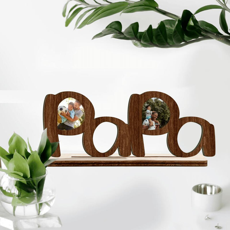 Personalized Papa Wooden Plaque - Gift Idea For Father's Day