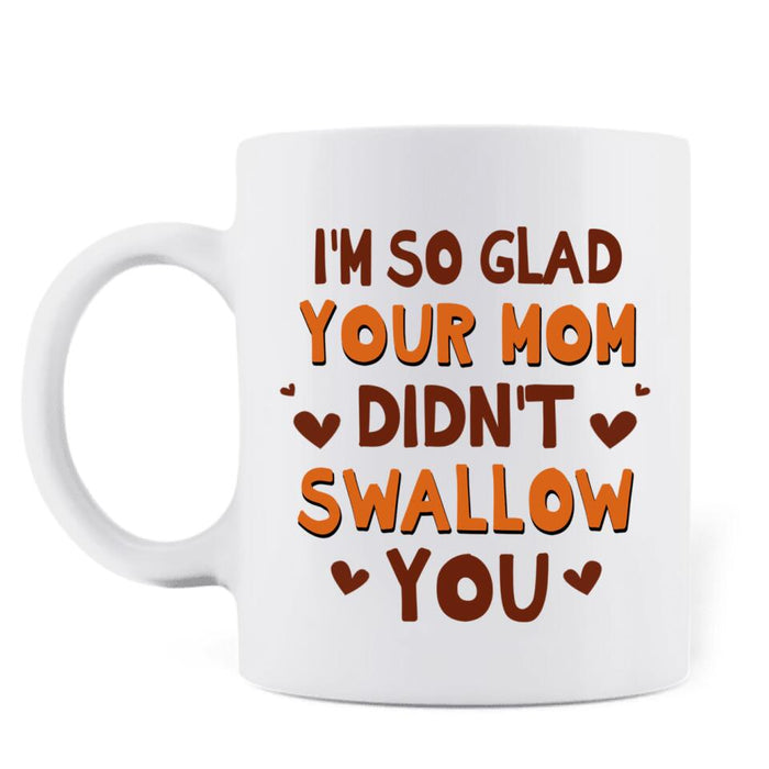 Custom Personalized Birthday Sperm Coffee Mug - Birthday Gift For Child From Father - Today We Celebrate The Only Time You've Won A Race