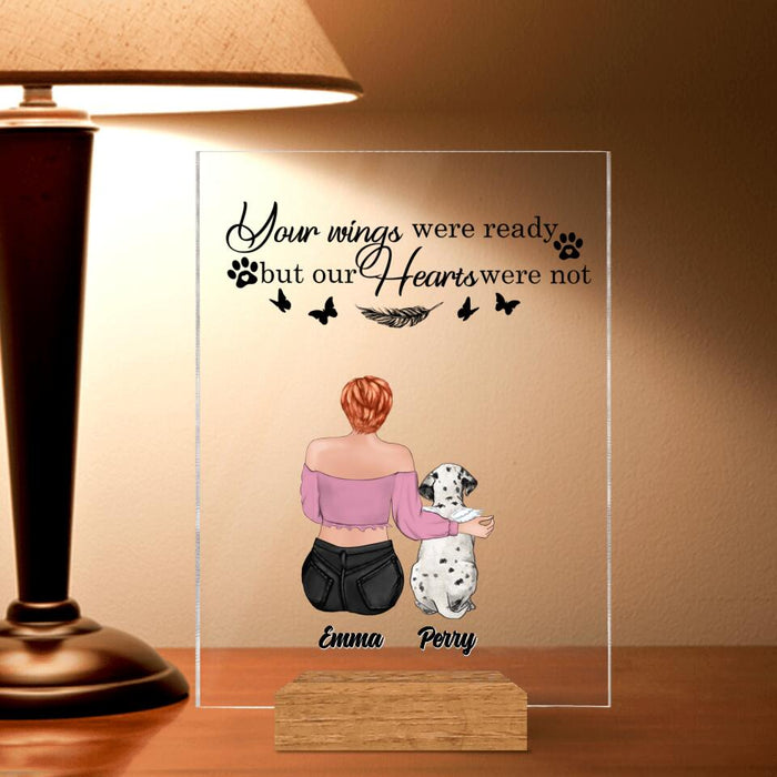 Personalized Memorial Pet Acrylic Plaque - Up to 5 Dogs/Cats - Memorial Gift Idea For Dog/Cat Lover - You Were My Favorite Hello And My Hardest Goodbye