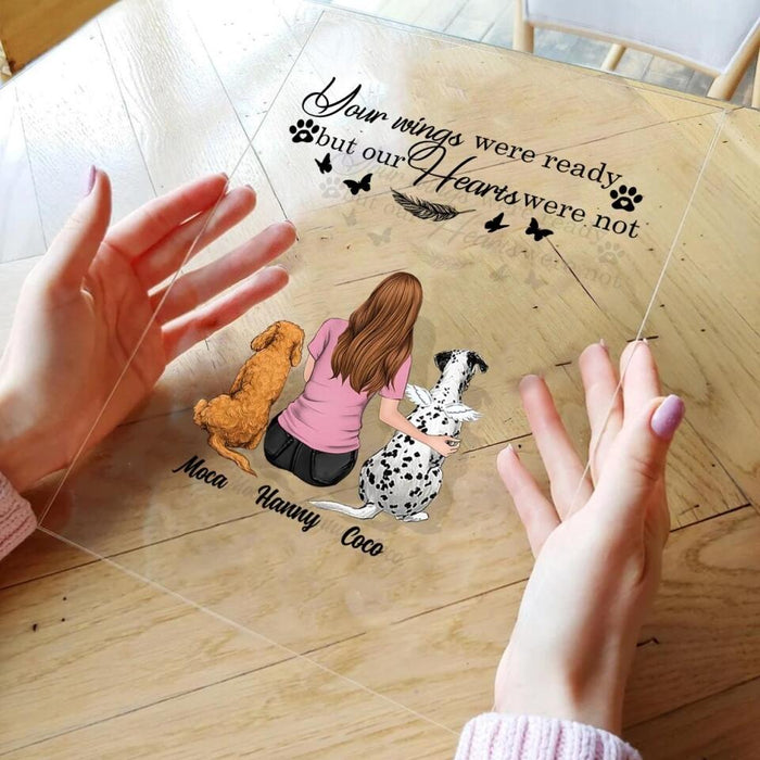 Personalized Memorial Pet Acrylic Plaque - Up to 5 Dogs/Cats - Memorial Gift Idea For Dog/Cat Lover - You Were My Favorite Hello And My Hardest Goodbye