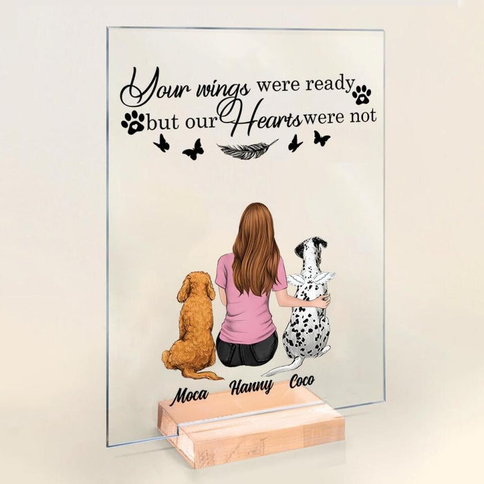 Personalized Memorial Pet Acrylic Plaque - Up to 5 Dogs/Cats - Memorial Gift Idea For Dog/Cat Lover - You Were My Favorite Hello And My Hardest Goodbye