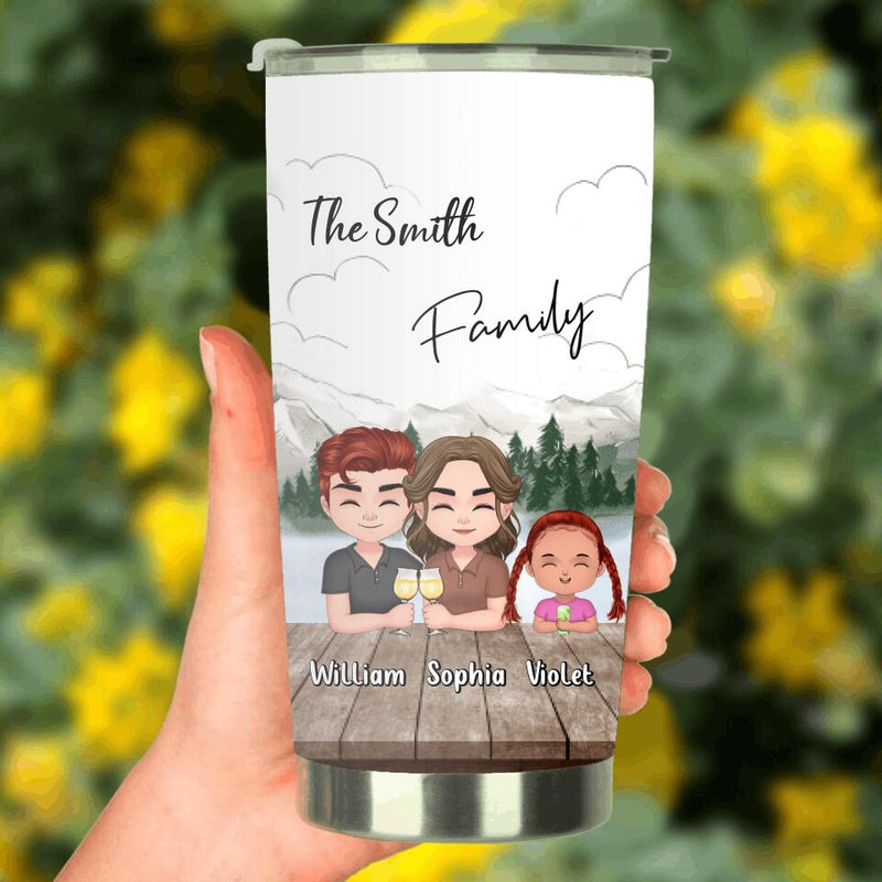 Personalized Family Tumbler - Up to 4 Adults And 2 Kids - Gift Idea for Father's Day/Mother's Day/Family