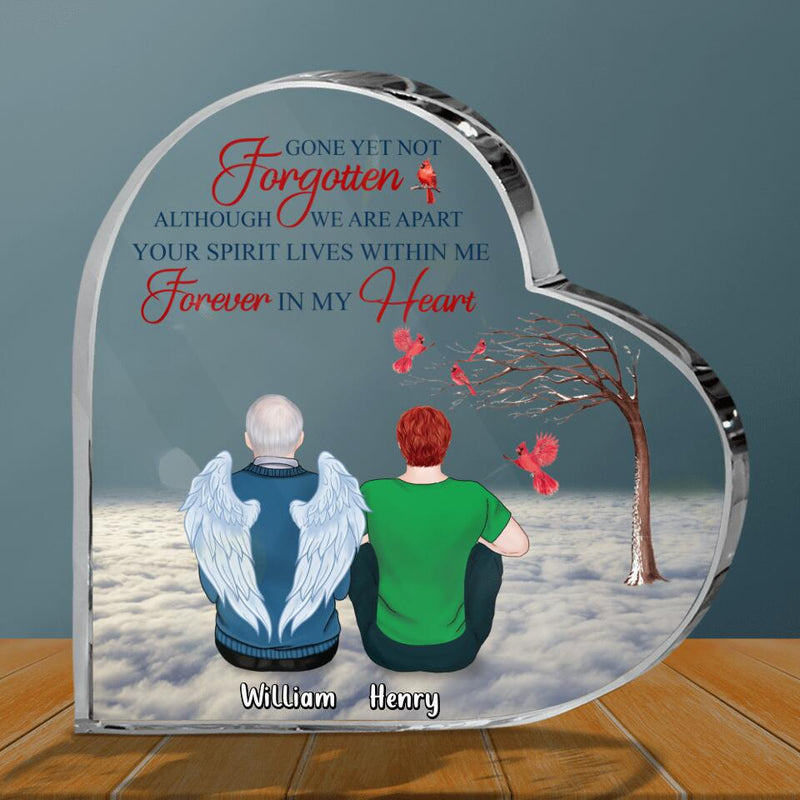 Personalized Memorial Family Crystal Heart - Memorial Gift For Family - Up to 4 People - Those We Love Don't Go Away