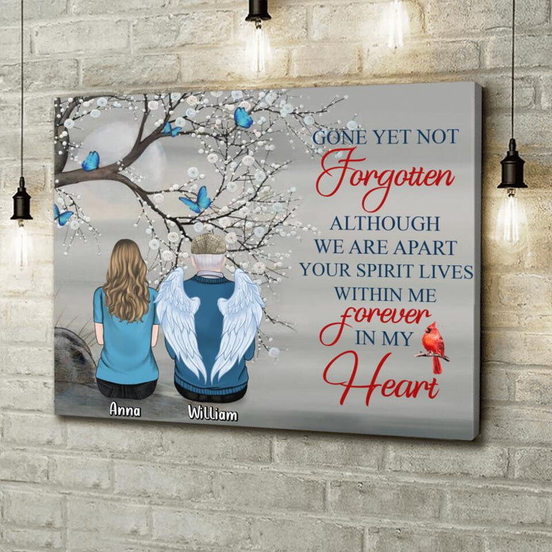Personalized Memorial Family Canvas - Memorial Gift For Family - Up to 4 People - Gone Yet Not Forgotten
