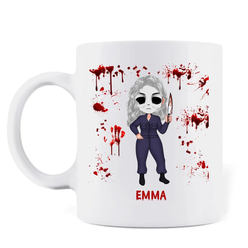 Personalized Cuddle And Watch Horror Movies Coffee Mug - Halloween Gift For Girls