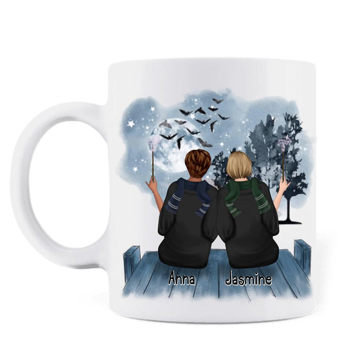 Personalized Friends Witches Mug - Up to 4 Witches - Halloween Gift Idea For Friends/Sisters - When You Can't Look On The Bright Side I Will Sit With You In The Dark