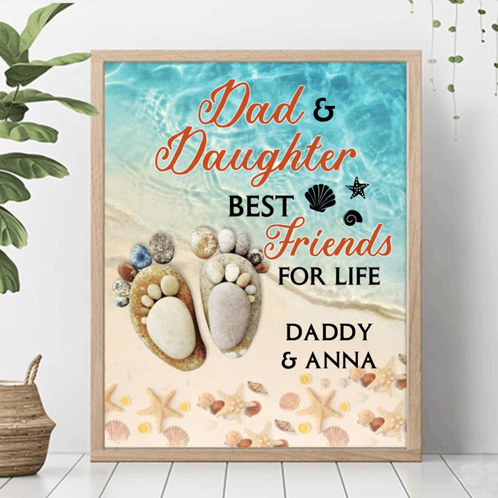 Custom Personalized Dad And Son/Daughter Best Friends For Life Poster - Gift Idea For Father's Day - Gift For Son/ Daughter From Dad