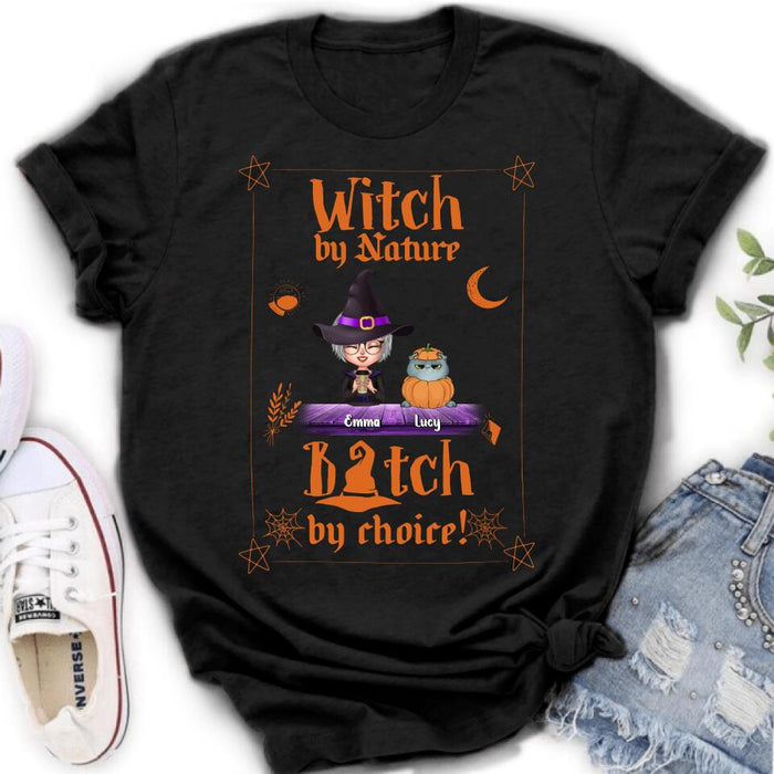 Personalized Witch Shirt - Up to 6 Cats/Dogs - Halloween Gift Idea For Cat/Dog Lovers/Friends
