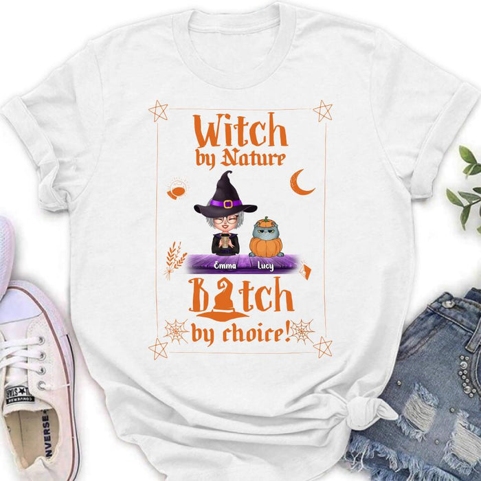 Personalized Witch Shirt - Up to 6 Cats/Dogs - Halloween Gift Idea For Cat/Dog Lovers/Friends