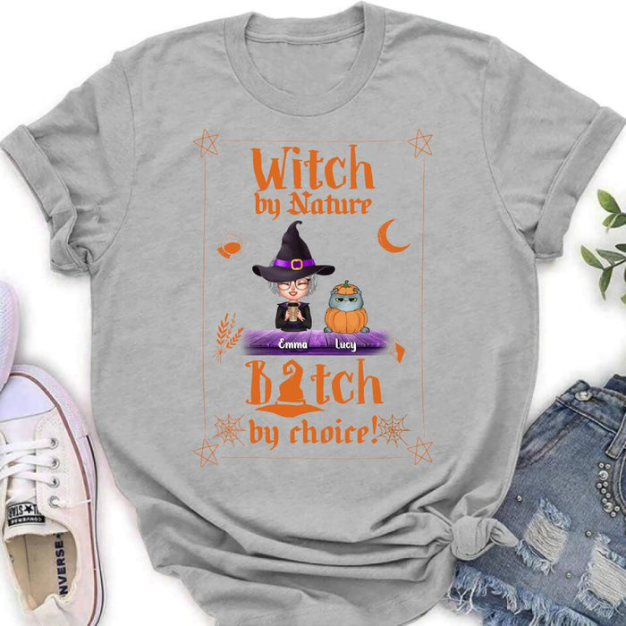 Personalized Witch Shirt - Up to 6 Cats/Dogs - Halloween Gift Idea For Cat/Dog Lovers/Friends