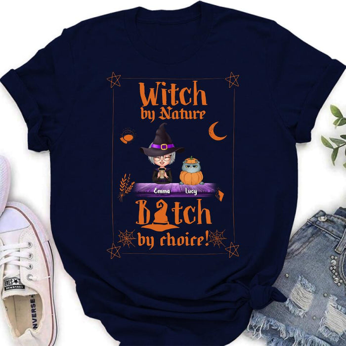 Personalized Witch Shirt - Up to 6 Cats/Dogs - Halloween Gift Idea For Cat/Dog Lovers/Friends