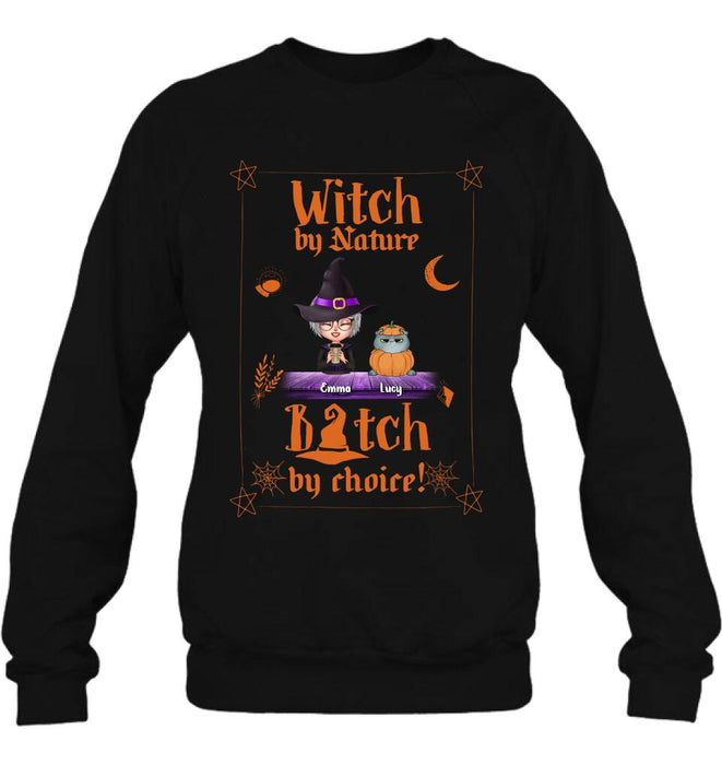 Personalized Witch Shirt - Up to 6 Cats/Dogs - Halloween Gift Idea For Cat/Dog Lovers/Friends