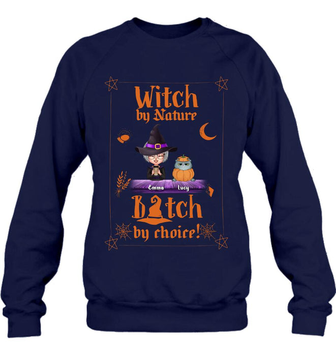 Personalized Witch Shirt - Up to 6 Cats/Dogs - Halloween Gift Idea For Cat/Dog Lovers/Friends
