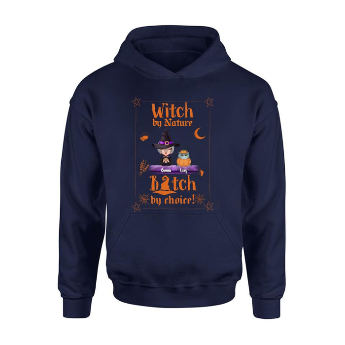 Personalized Witch Shirt - Up to 6 Cats/Dogs - Halloween Gift Idea For Cat/Dog Lovers/Friends