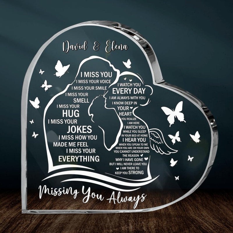 Personalized Memorial Acrylic Plaque - Memorial Gift Idea For Loss Of Wife/Husband - Missing You Always