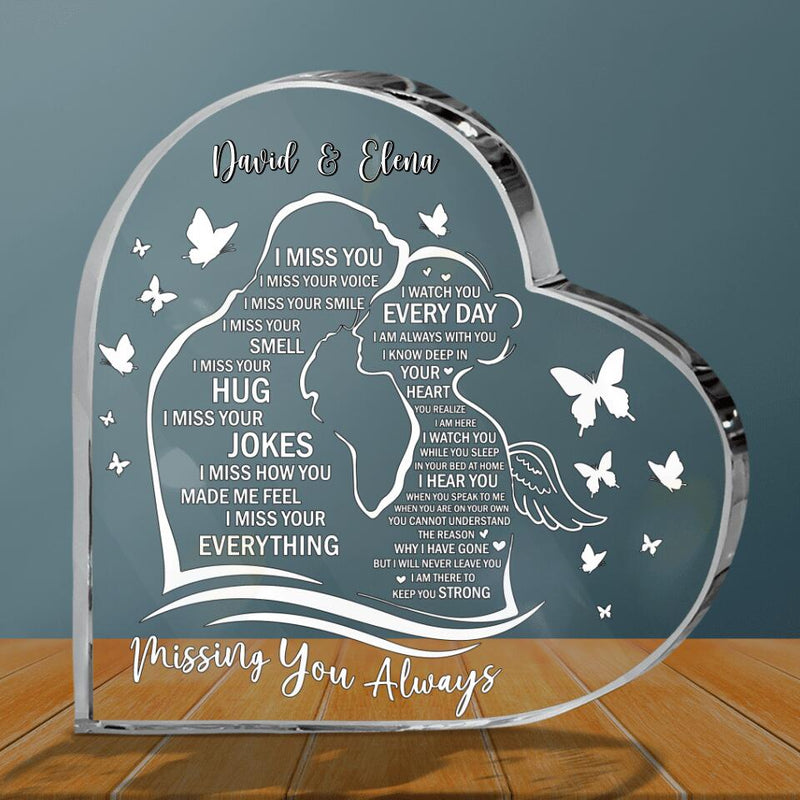 Personalized Memorial Acrylic Plaque - Memorial Gift Idea For Loss Of Wife/Husband - Missing You Always