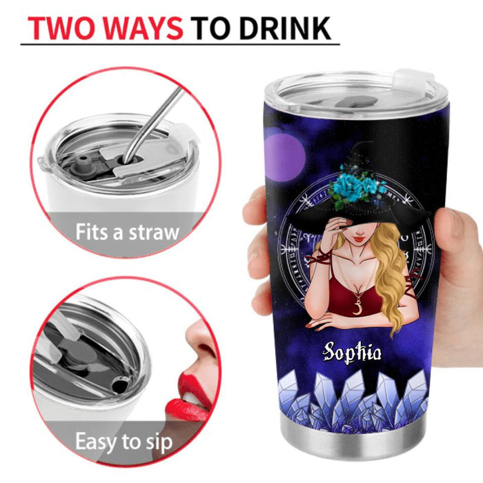 Personalized Witch Tumbler - Gift Idea For Halloween/Wicca Decor/Pagan Decor - As Above So Below As The Body So The Soul